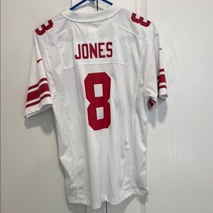 Daniel Jones Nike White and Red Sports Jersey giants